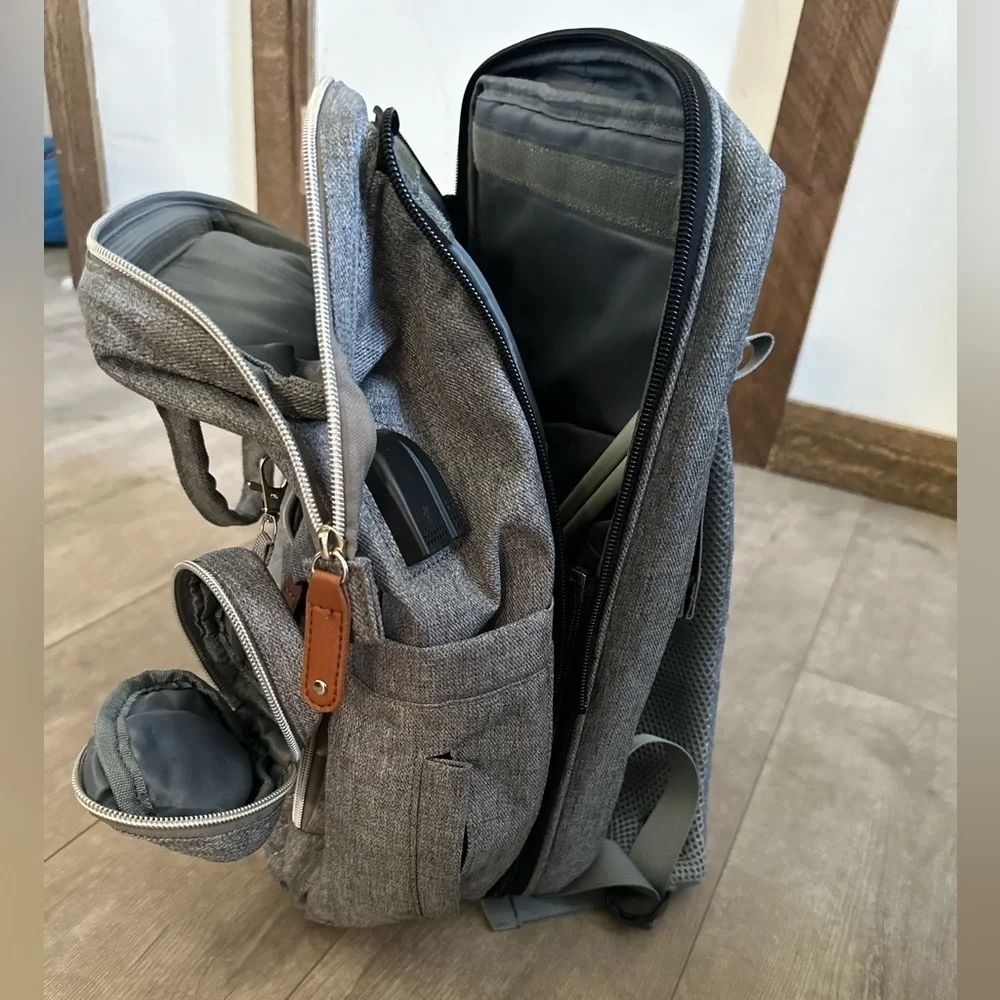 Boutique Large Diaper Bag, Backpack, Bassinet, Tech Charging Station all in one